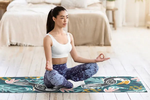 Yoga Mat | 6mm Thick | Birds | Non-Slip | Eco Friendly | Yune Yoga | Toucan-1