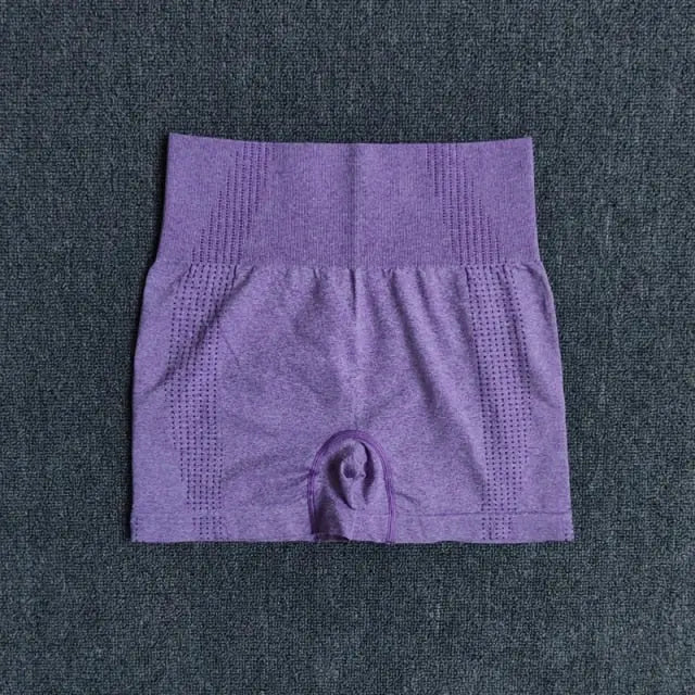 Seamless Women&#39;s Shorts Yoga Fitness High Waist Workout Shorts Sport Gym Leggings Slim Tummy Control Athletic Shorts-9
