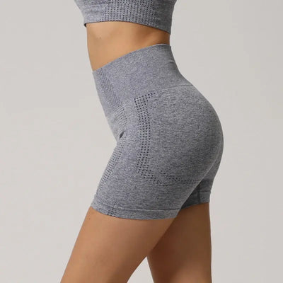 Seamless Women&#39;s Shorts Yoga Fitness High Waist Workout Shorts Sport Gym Leggings Slim Tummy Control Athletic Shorts-2