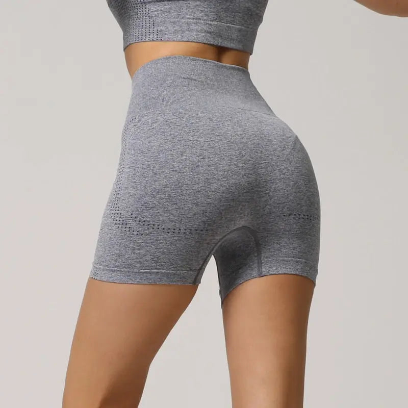 Seamless Women&#39;s Shorts Yoga Fitness High Waist Workout Shorts Sport Gym Leggings Slim Tummy Control Athletic Shorts-0
