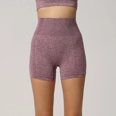 Seamless Women&#39;s Shorts Yoga Fitness High Waist Workout Shorts Sport Gym Leggings Slim Tummy Control Athletic Shorts-3