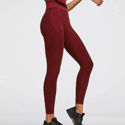 Seamless Sportswear Yoga 2 PCS Set GYM Fitness Sports Tracksuit Ribbed Tank Top Hips Lifting Leggings Two Piece Set-5