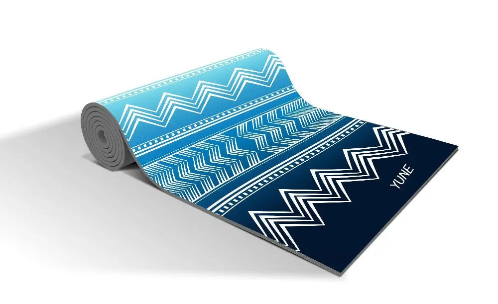 Yoga Mat | 6mm Thick | Blue | Non-Slip | Eco Friendly | Yune Yoga | Diamond-1