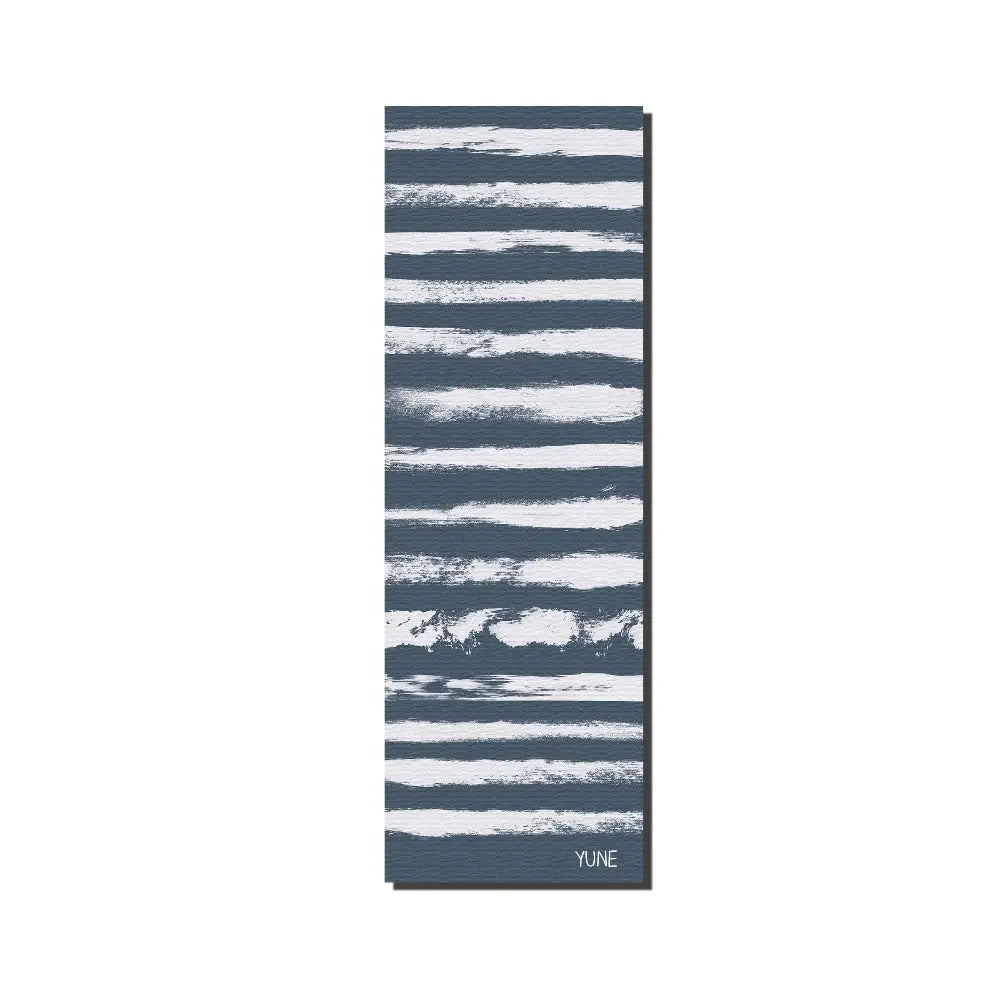 Yoga Mat | 6mm Thick | Blue Striped | Non-Slip | Eco Friendly | Yune Yoga | Fir-0