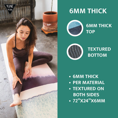 Red Rocks Grass Yoga Mat – 6 mm Extra Thick, Double-Sided Non-Slip, Eco-Friendly PER with Desert Canyon Design | Yune Yoga-4